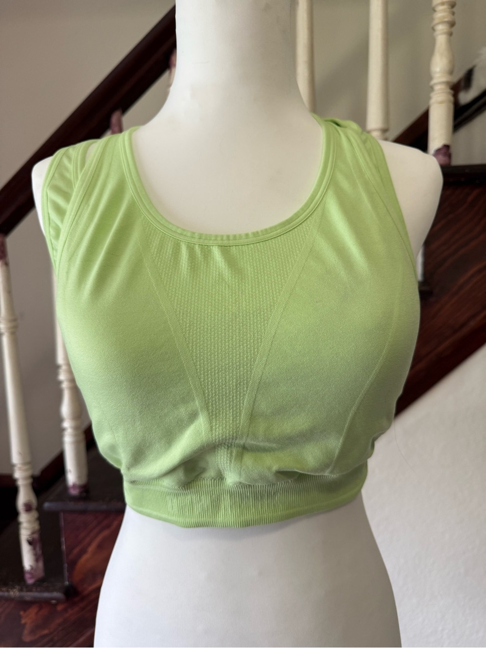 Gymshark Light Green Seamless Racerback sports bra